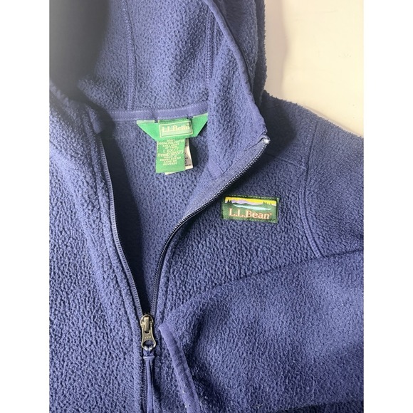 LL Bean Jacket Outdoors Coat Fleece Mountain Hiking Youth Large 6X/7 Blue - Picture 5 of 7